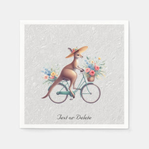 Serviette En Papier Vélo floral Kangaroo serviettes