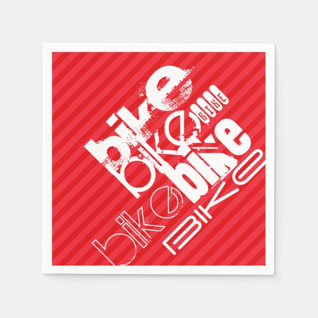 Serviette En Papier Vélo ; Graines Rouges. (Devant)