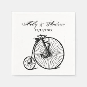 Serviette En Papier Vélocipède vintage bicyclette penny-farthing vélo