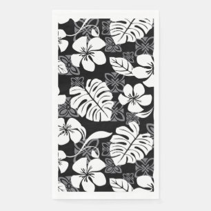 SERVIETTE EN PAPIER VENDREDI ALOHA (NOIR & GRIS)