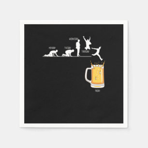 Serviette En Papier Vendredi Beer Lover Party Week-end Beer Mug Drunk 