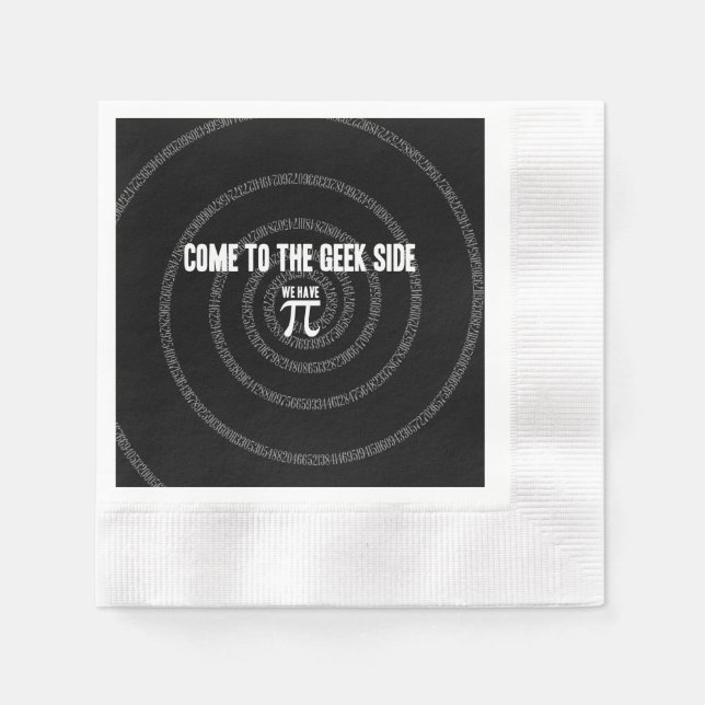 Serviette En Papier Venez au côté Geek pour Pi (Devant)