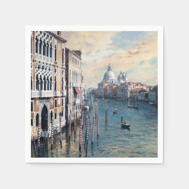 Serviette En Papier Venise Opale (Devant)