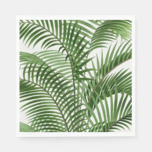 Serviette En Papier Verdure tropicale Aquarelle Palm Tree Feuilles