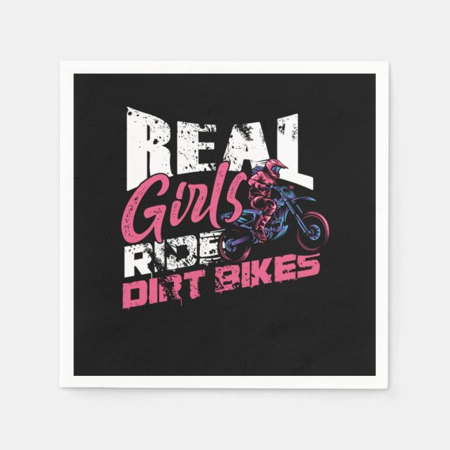 Serviette En Papier Véritable Filles Ride Vélos Dirt Moto Motocross Gi (Devant)