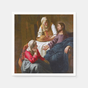 Serviette En Papier Vermeer - Christ dans la Maison de Martha et Marie