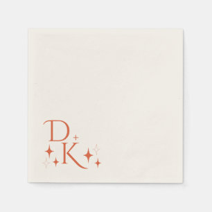 Serviette En Papier Vérone coucher de soleil Mariage initial Naples   