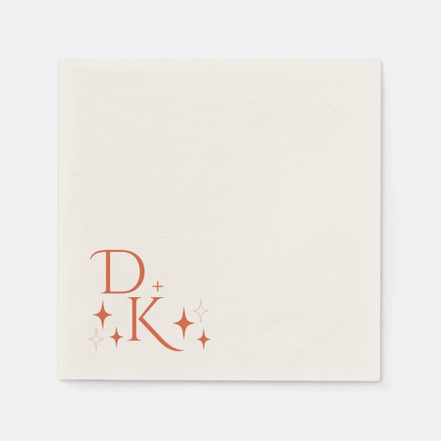 Serviette En Papier Vérone coucher de soleil Mariage initial Naples |  (Devant)