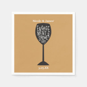 SERVIETTE EN PAPIER VERRE À VIN DE LAVAGE DE FIANÇAILLES TOUTE COULEUR