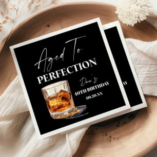 Serviette En Papier Verre à Whisky Vieilli à la Perfection pour Fête d