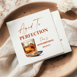 Serviette En Papier Verre à Whisky Vieilli à la Perfection pour Fête d