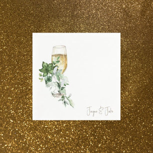 Serviette En Papier Verre de Champagne Cocktail personnalisé