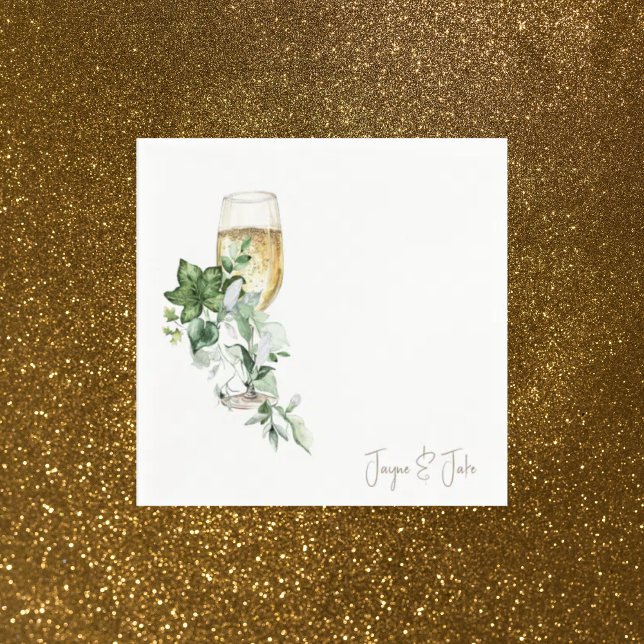 Serviette En Papier Verre de Champagne Cocktail personnalisé (Créateur téléchargé)