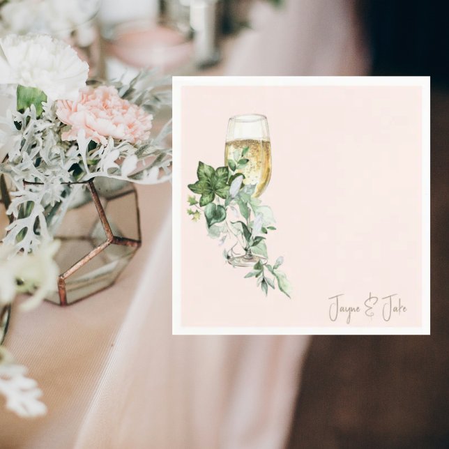 Serviette En Papier Verre de Champagne en verre soufflé Cocktail perso (Créateur téléchargé)