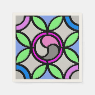 SERVIETTE EN PAPIER VERRE STAINÉ