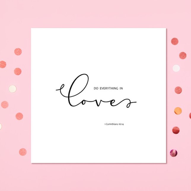 Serviette En Papier Verset biblique sur l'amour Blanc (Créateur téléchargé)