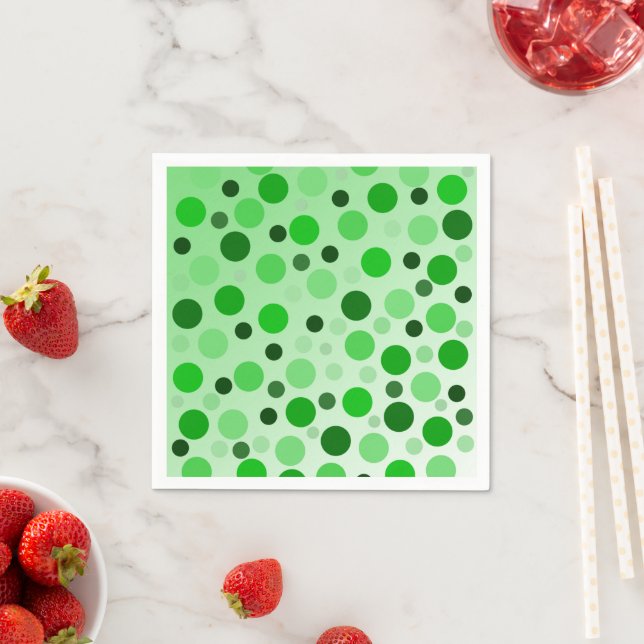 Serviette En Papier Vert Avec Des Pois Envieux, (En situation)