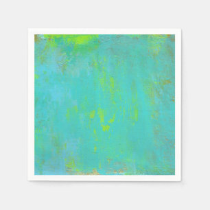 Serviette En Papier Vert d'Aqua, chaux et abrégé sur ocre grunge de