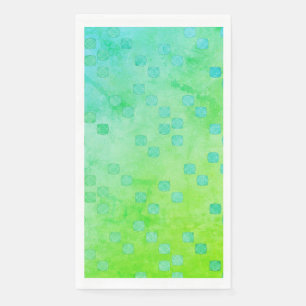 Serviette En Papier Vert et bleu Pois contemporain Motif