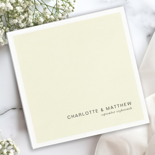 Serviette En Papier Vert limette moderne (Customer specific, beautiful, modern, minimal, limette-green, wedding napkins.)