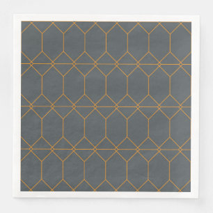 Serviette En Papier Vert, or, simple, rétro, élégante illustration