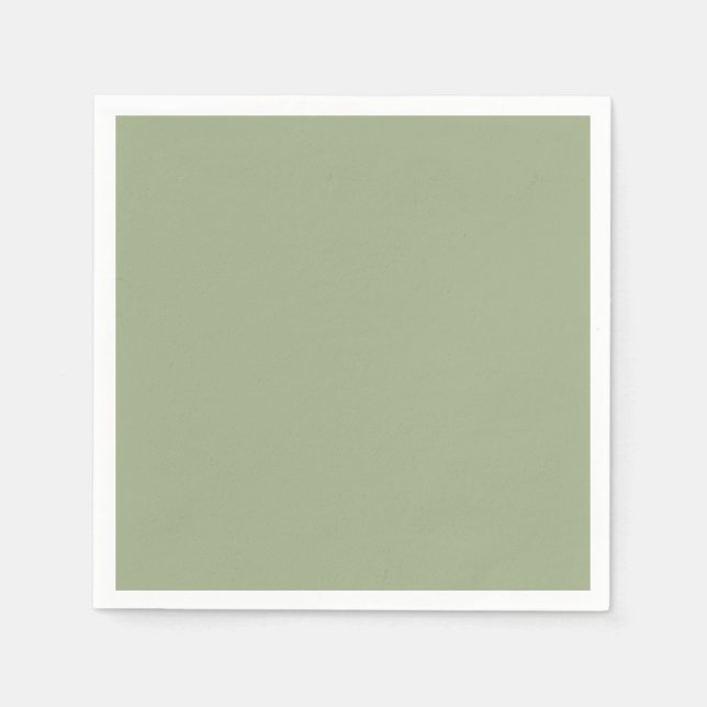Serviette En Papier Vert sage (Devant)