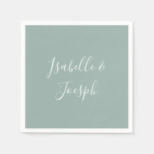 Serviette En Papier Vert sage   Napkins Mariage