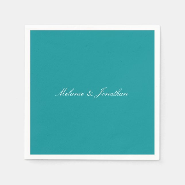 Serviette En Papier Vert turquoise (Devant)