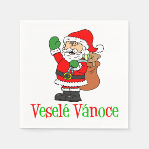 Serviette En Papier Vesele Vanoce Tchèque Noël Père Noël