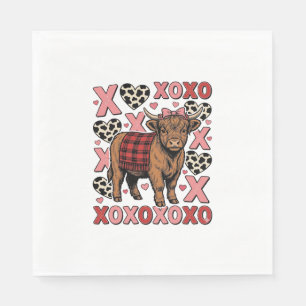 Serviette En Papier Vêtement vintage de la Saint-Valentin XOXO jolie v