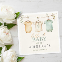 Vêtements de bébé aquarelle neutre Linge à bébé Ba