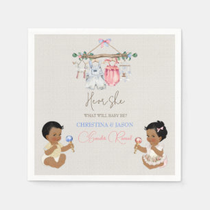 Serviette En Papier Vêtements de bébé Genre Révéler ivoire rose bleu