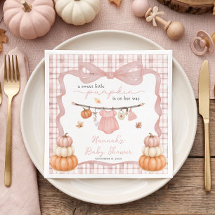 Serviette En Papier Vêtements de petite fille citrouille automne Baby 