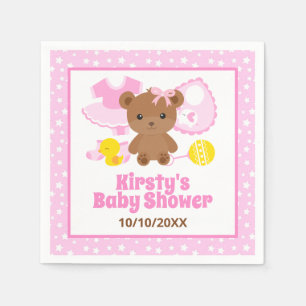 Serviette En Papier Vêtements d'ours en peluche rose pour fille pour B