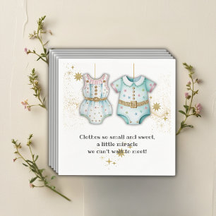 Serviette En Papier Vêtements Whimsical Baby shower neutre genre