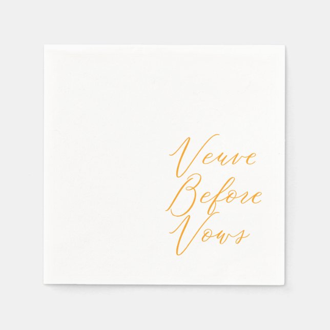 Serviette En Papier Veuve avant vows (Devant)