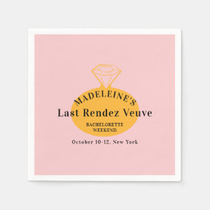 Serviette En Papier Veuve Avant Vows Bachelorette Week-end Itinéraire