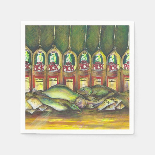 Serviette En Papier Viande sucrée (Devant)