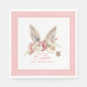 Serviette En Papier Viandes florales de lapin Pâques