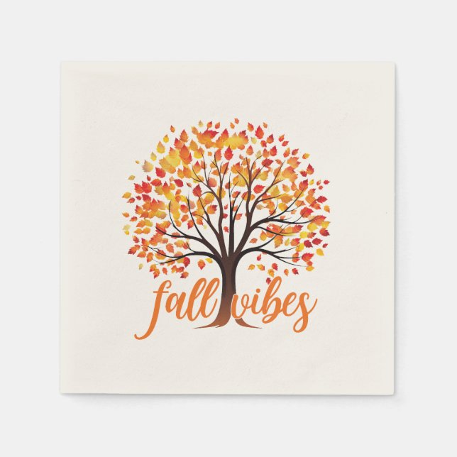 Serviette En Papier Vibes d'automne - Cosy Fall Tree (Devant)
