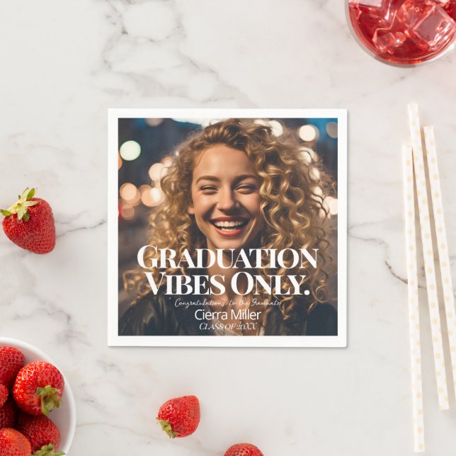 Serviette En Papier Vibes de graduation seulement Papier (En situation)