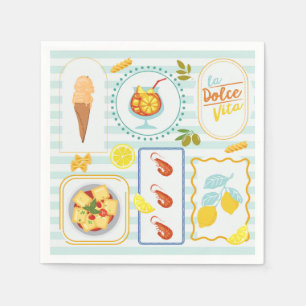 Serviette En Papier Vibes d'été méditerranéen