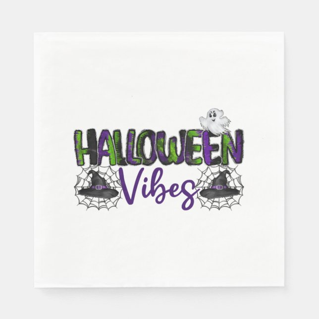 Serviette En Papier Vibes d'Halloween (Devant)