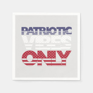 Serviette En Papier Vibes patriotiques seulement Étoiles et rayures US