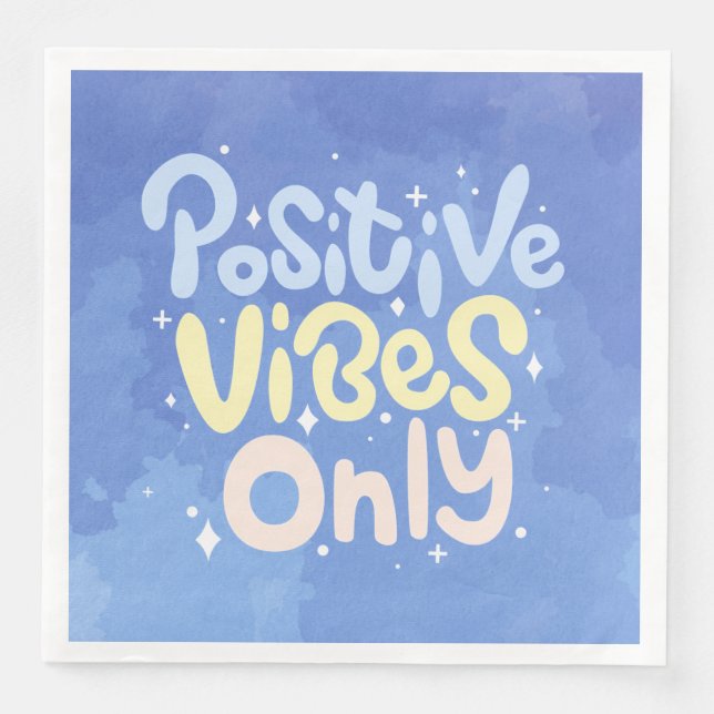 Serviette En Papier Vibes Positives Uniquement (Devant)