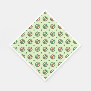 Serviette En Papier Vibes Vertes Chanceuses