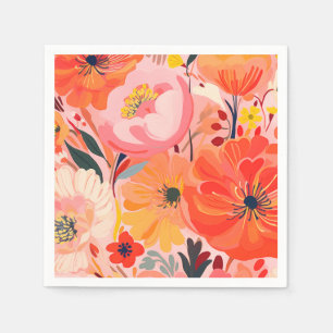 Serviette En Papier Vibrant Garden Party