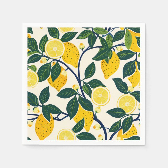 Serviette En Papier Vibrant Lemon Grove (Devant)