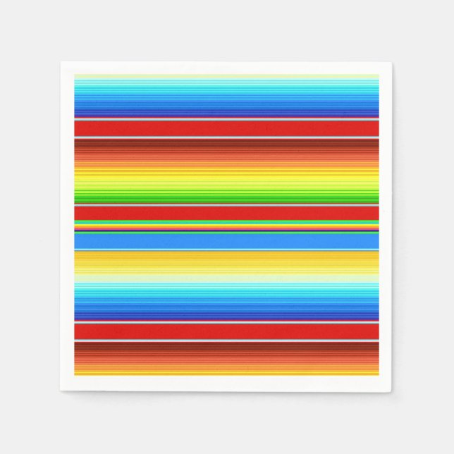 Serviette En Papier Vibrante couverture mexicaine Serape espagnole tra (Devant)