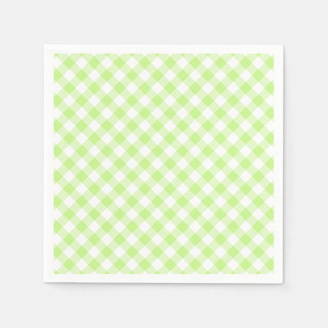 Serviette En Papier Vichy Anis (Devant)